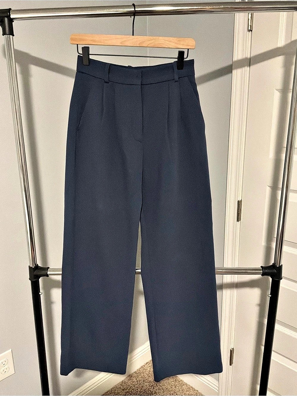 Abercrombie & Fitch Women's Wide Leg Pants Blue Waist 26 Like New